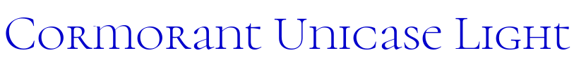 Cormorant Unicase Light フォント